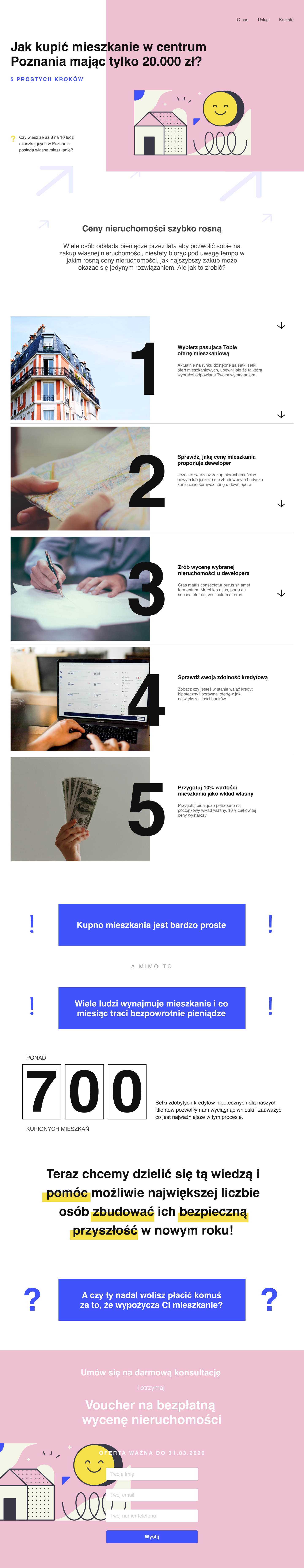 Full anonymised mortgage campaign landing page